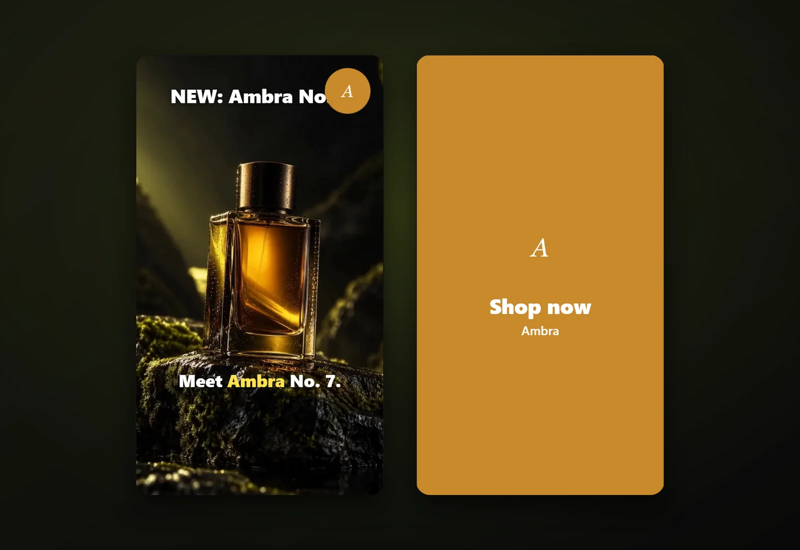 An end card with a logo and a call to action in the brand colour